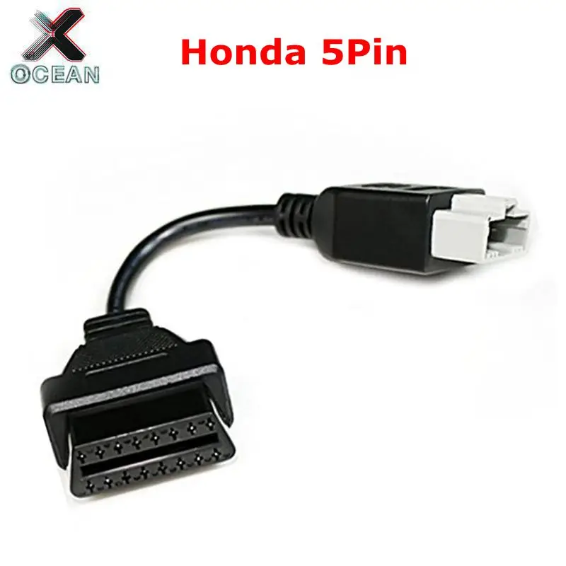 2019 лучшие продажи для Honda 5pin OBD1 адаптер 16pin OBD2 OBDII Для 5 pin до 16 гнездовой разъем