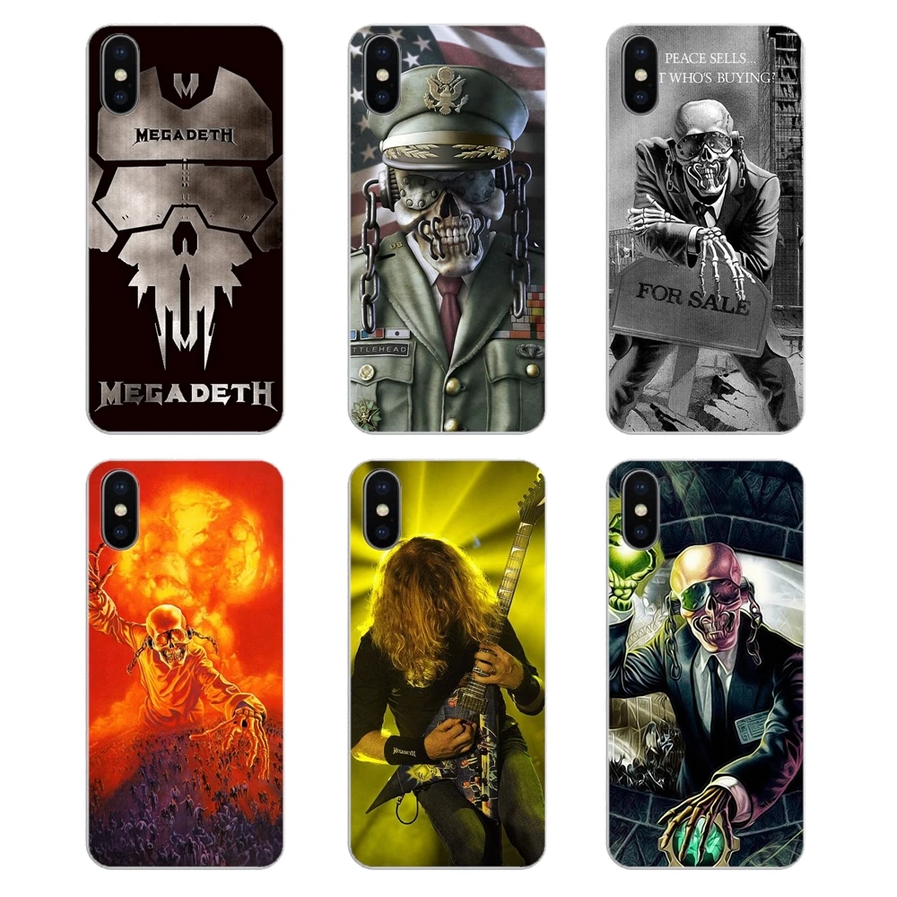 

For Xiaomi Mi A1 A2 5X 6X 8 lite SE Pro Max Mix 2 2S 3 Mi5 Mi5S megadeth rust in peace Band Skull Poster Mobile Phone Case Cover