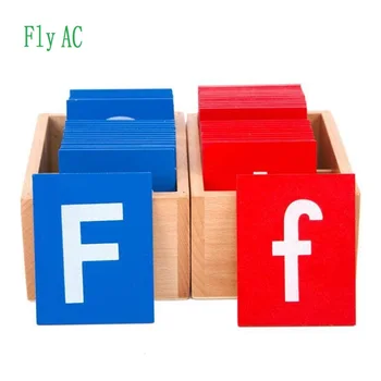 

Montessori Educational Wooden Toys Lower and Capital Case Sandpaper Letters for children Birthday gift
