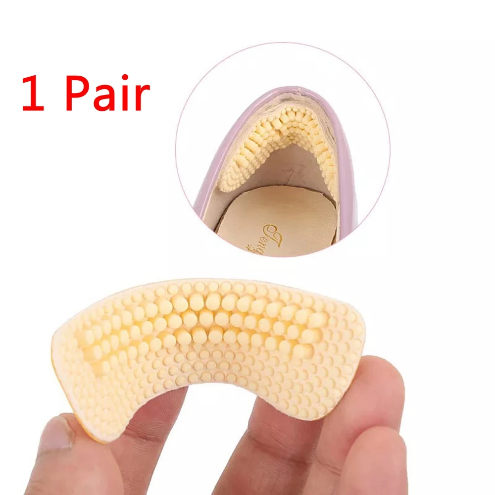

1Pair Feet Insoles Invisible Cushion Silicone Gel Heel Liner Shoe Pads Foot Care Protector Non-slip Sticker Cushion Massage Pad