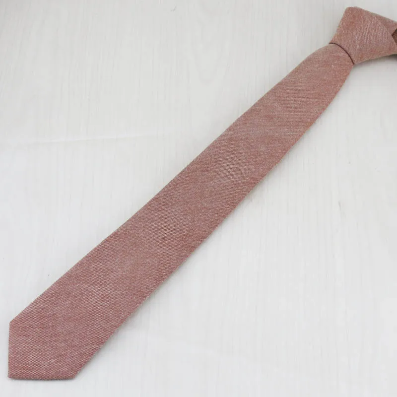 Хлопковый и льняной галстук, Новые однотонные коричневые ультратонкие клетчатые Узкие галстуки и неглубокие коричневые Галстуки