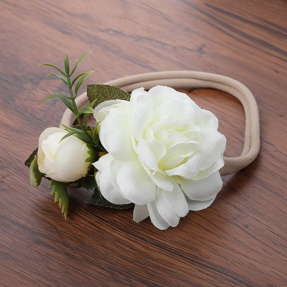 

Haimeikang 2019 Headband Newborn Easter Headband Flower Crown on Nylon Headband Hair Accessory Kids Girls Flower Headpiece