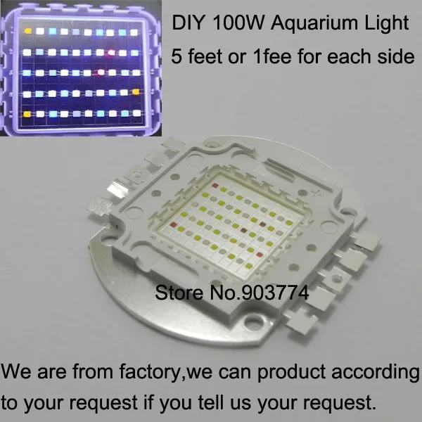 

100w 50*2w Aquarium Led Bulb Light Minimalistic Multichip Diy Buid Spectrum for Growth,100w aquarum led grow light
