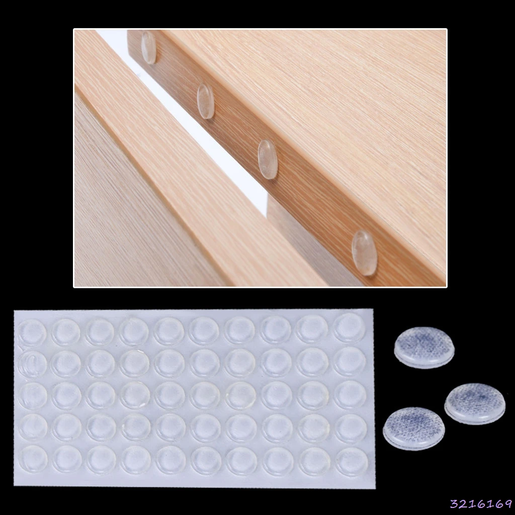 

50Pcs Door Stops Stopper Silicone Cabinet Self Adhesive Bumper Damper Buffer Pad