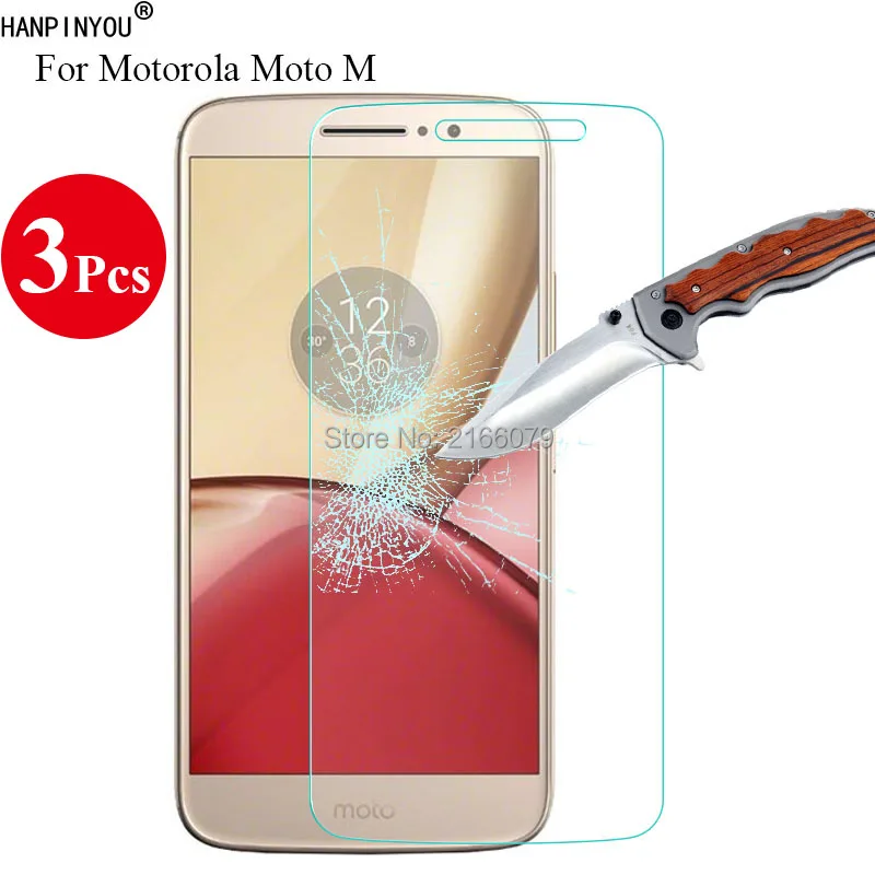 Закаленное стекло 3 шт./лот 9H 2.5D Защита экрана для Motorola Moto M XT1662 XT1663 5 &quot защитная