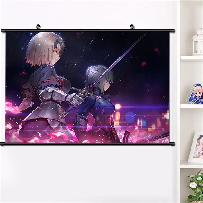 Японская игра-аниме Fate/stay night Saber Alter FGO настенный Свиток Плакат манга настенные подвесные плакаты украшение дома 40*60 см - Цвет: H