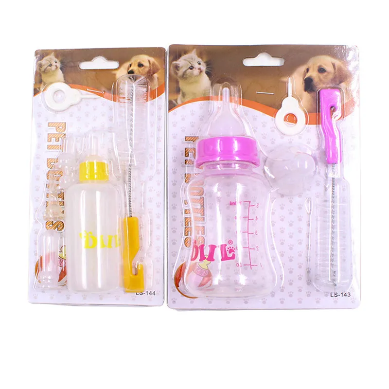 

2019 new pet bottle puppies kitten feeding milk pacifier soft mouth Puppy Kitten Dog Cat Baby Feeding Tools 60ML 150ML L8