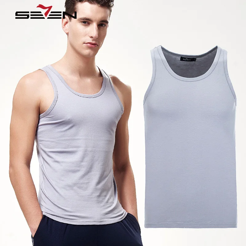 Buy Seven7 Solid Men Tank Tops Brand Vests Elastic