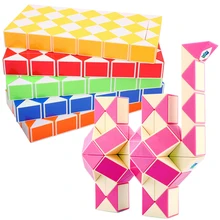 72 сегменты головоломки Змея магические кубики игрушка для детей твист-куб Cubo Megico без липкой 72 части
