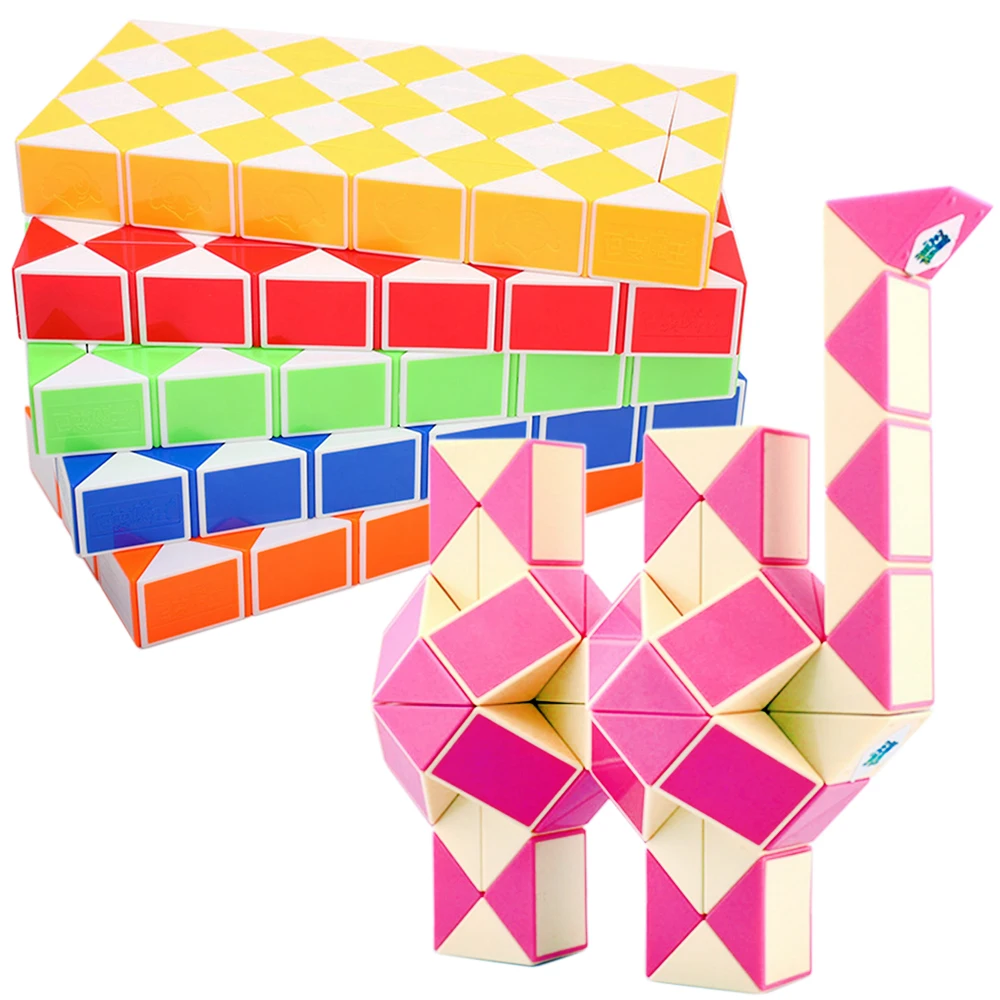 

Hight Quality 72 Segments Snake Magic Cubes Toy for Children Cube Cubo Megico Stickerless Seventy-two Parts Cubos