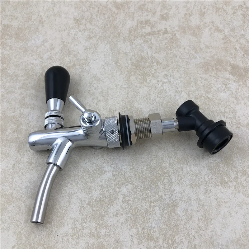 QuickFittingAdjustableBeerFaucetKitKegeratorTapShankWithBall