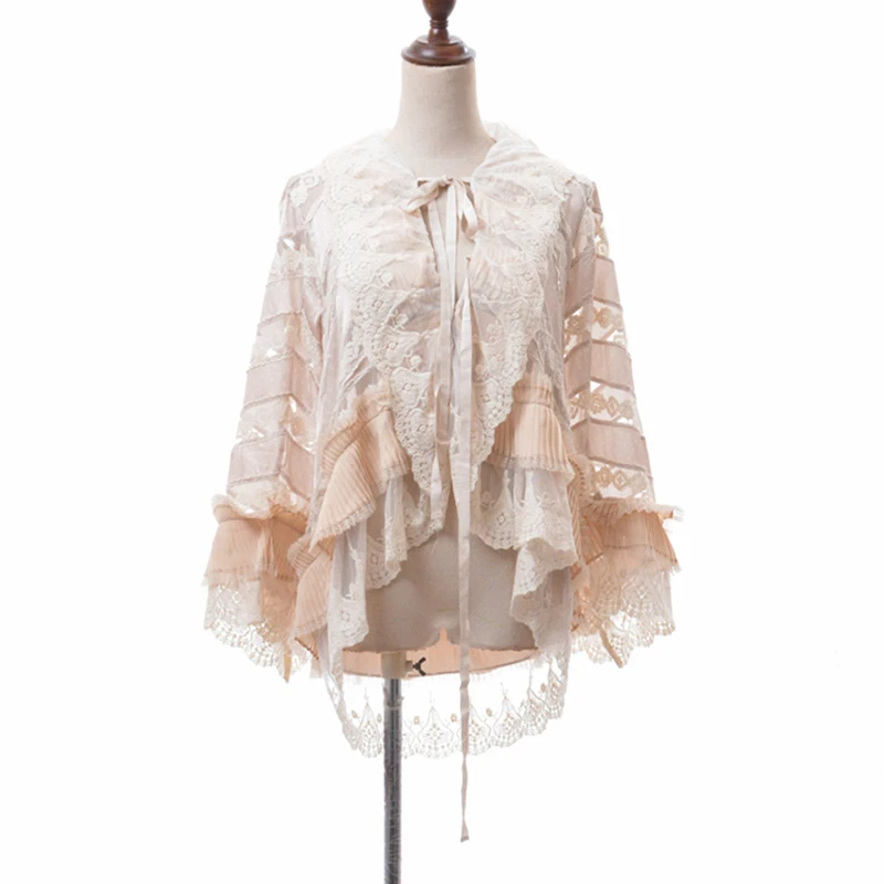 

HIGH QUALITY Newest 2019 Fashion Runway Designer Tops Women's Lace Patchwork Blouse Top