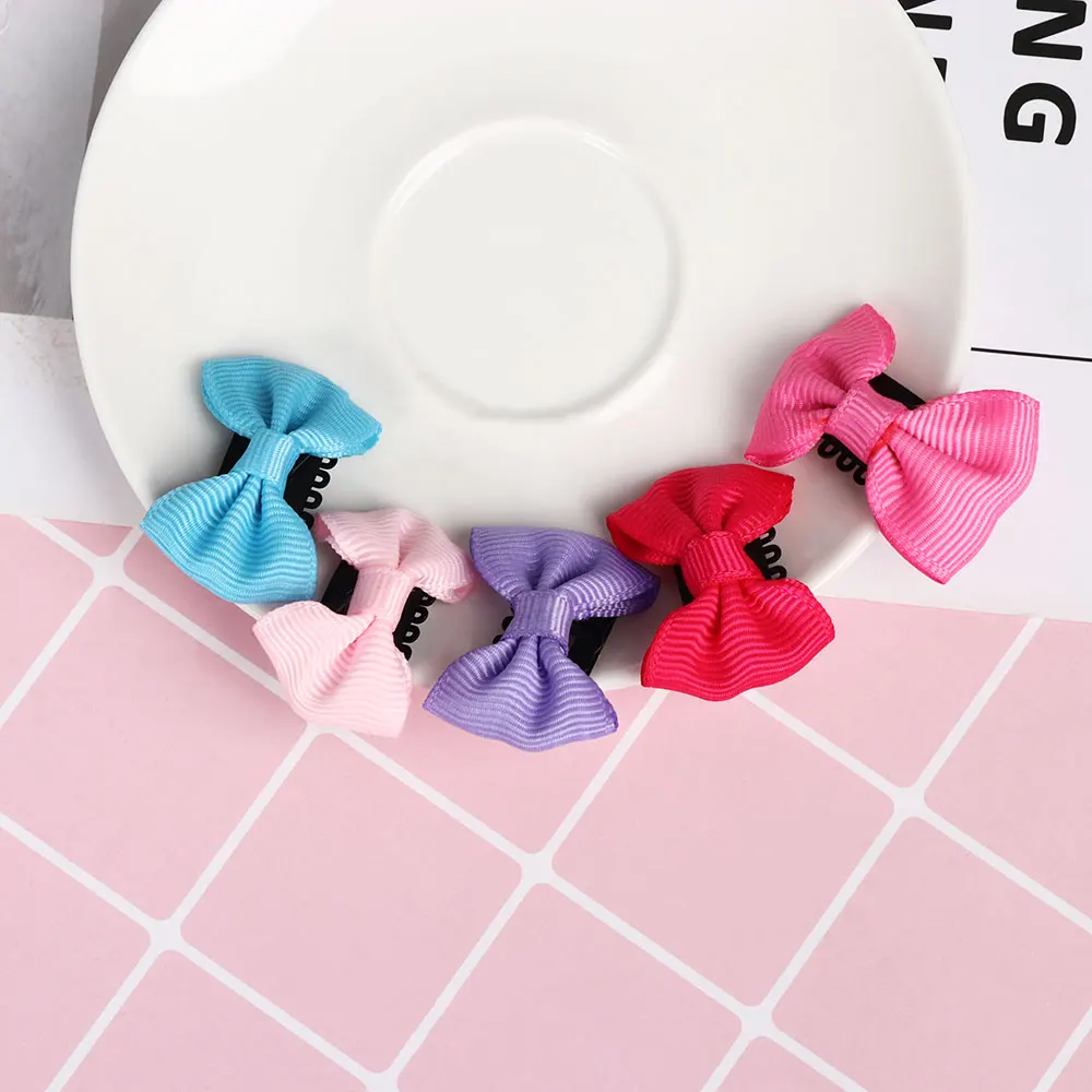 Color Random!!5PCS/10PCS Infant Baby Hairpin Flower Headwear Newborn