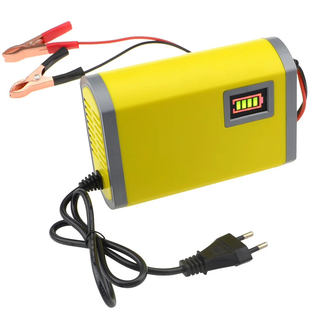 

3pcs/lot 220V Input 6A 12V Car Battery Charger Motorcycle Charger 12V Lead Acid Charger EU Free Shipping+ Track Number 10001046