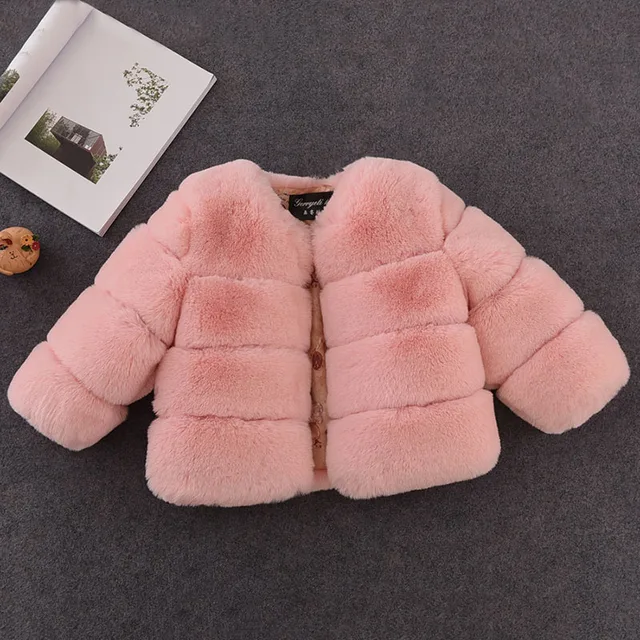 baby girl faux fur jacket
