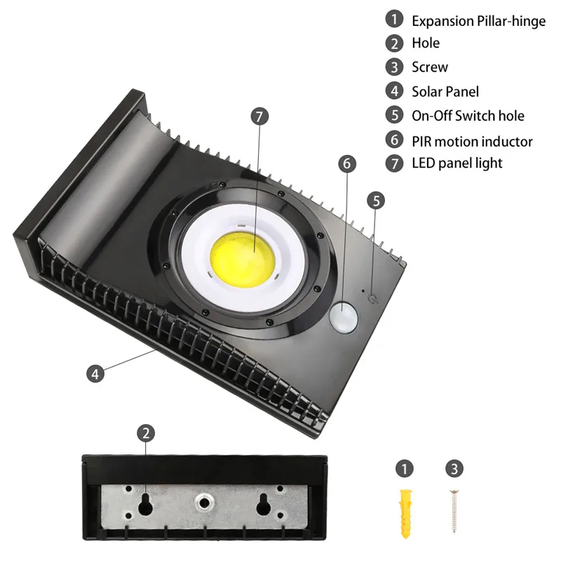 Street Lights Wireless Solar Powered Waterproof IP65 Outdoor Lighting PIR Motion Sensor energy saving with lamp pole