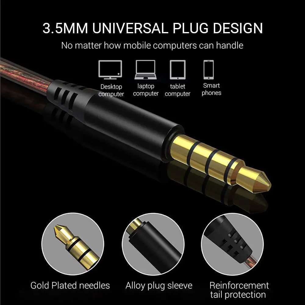 S200 Headphones 3 5mm Earphone Double Moving Circle Sports Stereo HIFI In ear Earpiece With Mic For Samsung Huawei Xiaomi IPhone