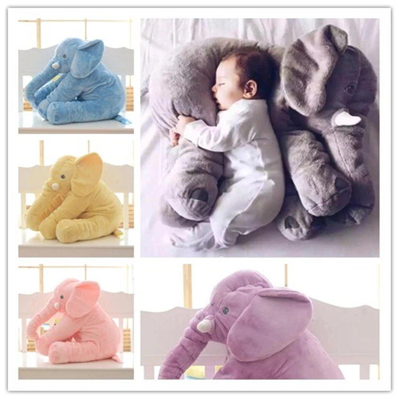 Peluche Elephant Grande Taille 60cm Jouet Doux Pour Bebe Compagnon De Jeu Poupee Calme Oreiller En Peluche Aliexpress