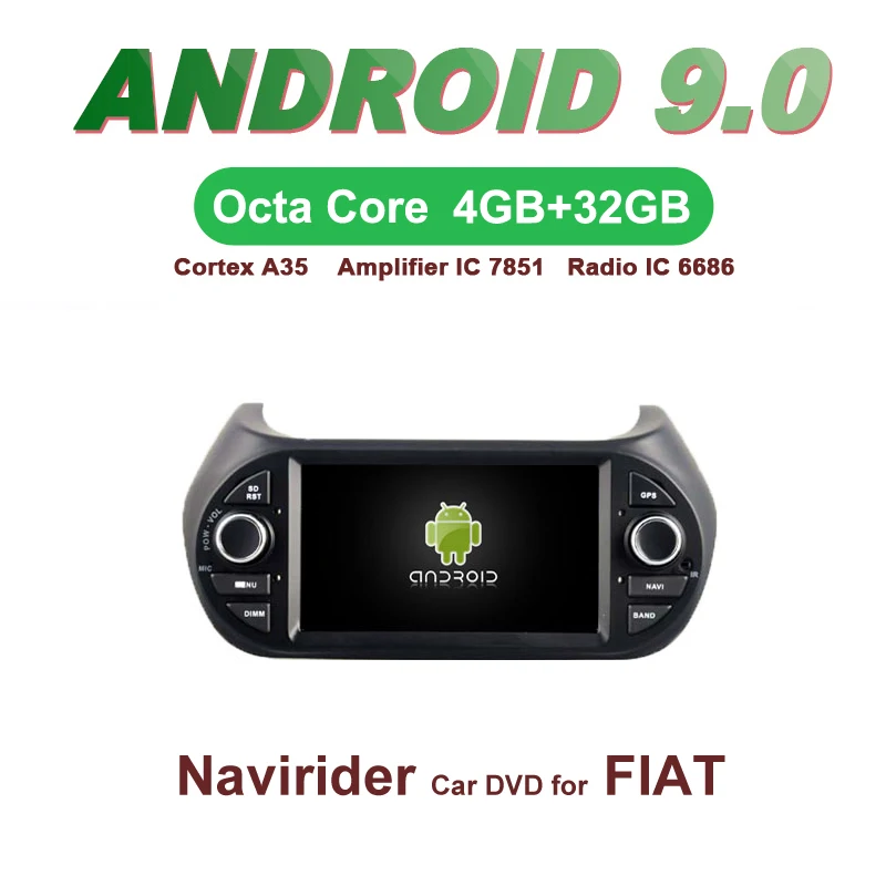 

OTOJETA Car GPS 6.1inch Android 9.0 Radio FOR DECKLESS FIAT FIORION bluetooth Navigation Capacitive screen support mirror link