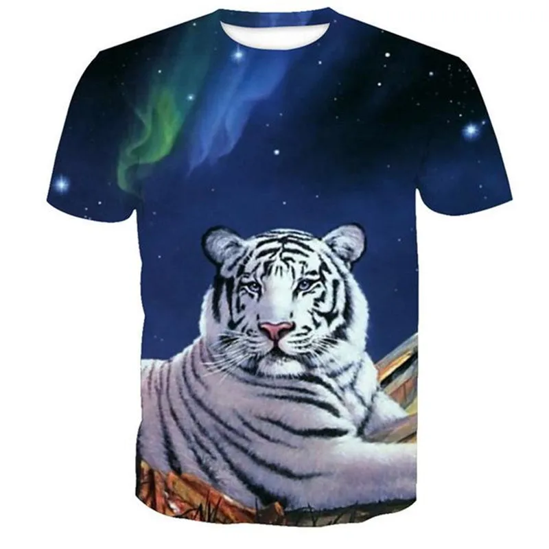 SOSHIRL, хип-хоп 3d футболка с тигром, Мужская/женская футболка, забавные крутые футболки, летние мужские и женские футболки, Galaxy Fierce Tiger, топы с принтом - Цвет: 7