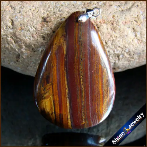 

Men's Fashion Jewelry Natural African Lron Tiger's Eye Pendant Necklace Hawk's Eye Gem Timeless Gift For Boyfriend BS889