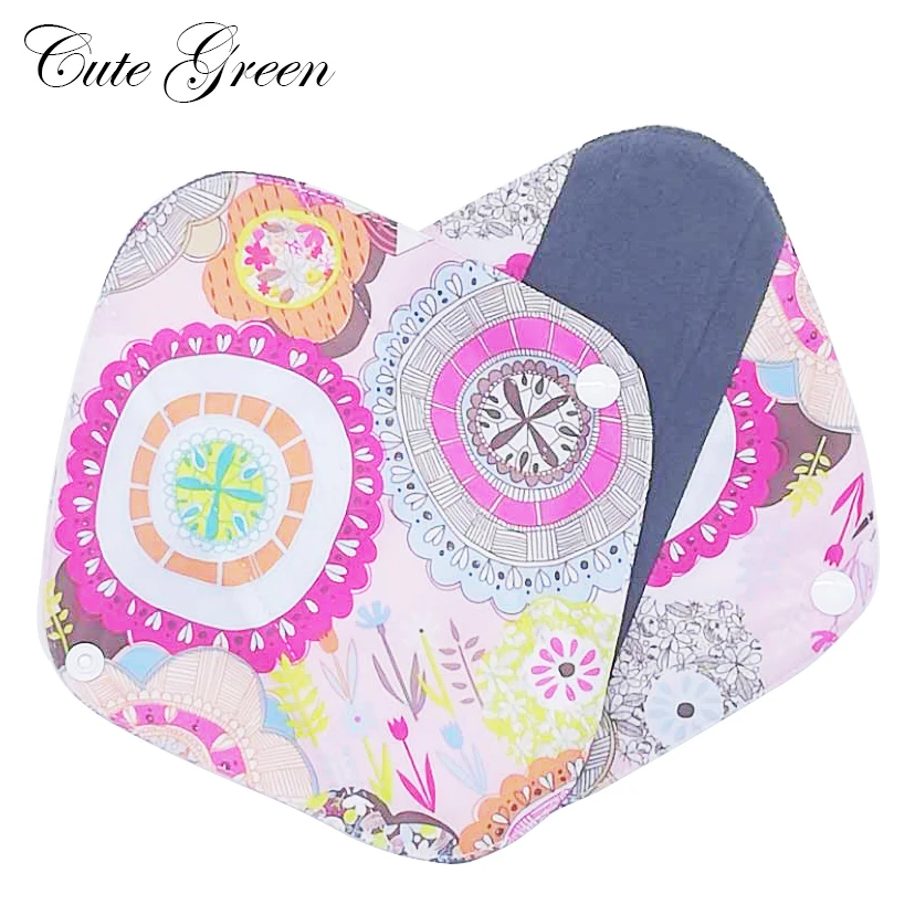 

Bamboo Charcoal Panty Liner Reusable Feminine Hygiene Health Care Waterproof Cloth Sanitary Pads Washable Menstrual Pad 18*20cm