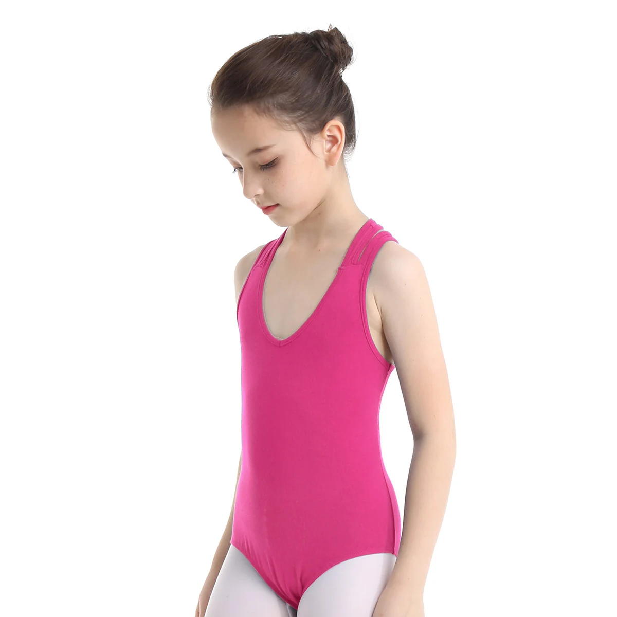 Girls Ballet Dance Leotards Kids Gymnastics Full Body Jumpsuit Training Costumes