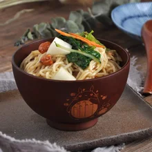 Японский стиль Тоторо деревянные чаши мультфильм расписанные вручную посуда для детей