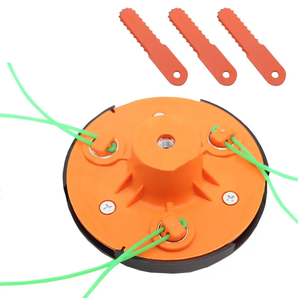 AUGKUN Универсальная головка для прополки резак для травы Strimmer Газонокосилка аксессуары для газонокосилки двойного назначения аксессуары для сада инструменты - Цвет: Orange