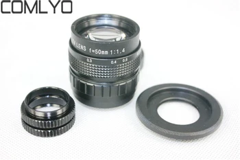 

COMLYO Camera Lens Adapter Black 50mm f1.4 CCTV Lens for Nikon 1 + C Mount for Nikon 1 adapter +2 Macro Rings Camera Accessories