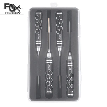 

4Pcs RJX RJX2769 3.0/4.0/ 5.0/5.8mm Flat Head Screwdriver Tools Kit Set for RC Drone Quadcopter Spare Parts Accessories