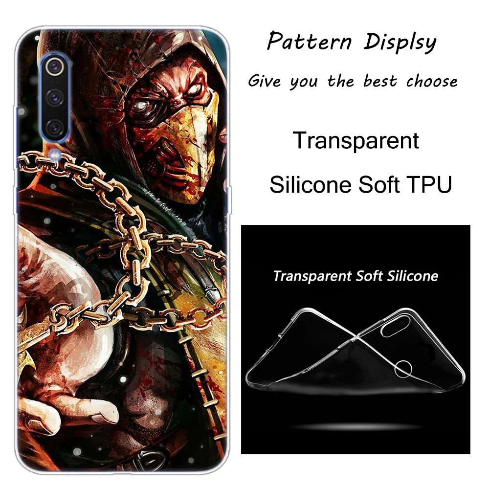Горячая Mortal Kombat силиконовый чехол для Xiaomi Pocophone F1 9T 9 9SE 8 A2 Lite A1 A2 Mix3 Redmi K20 7A Note 4 4X5 6 7 Pro S2 крышка