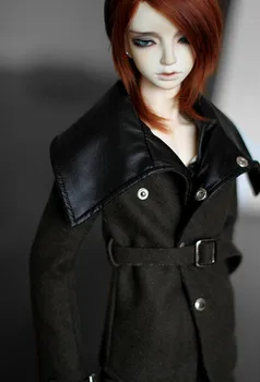 

Doll clothes overcoat Army green Woolen cloth coat with belt for 1/3 BJD DD SD SD13 SD17 Uncle doll clothes accessories