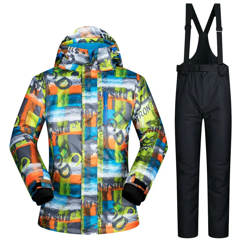 MUTUSNOW Men Ski Jacket Pant Snowboard Suit Thermal Thicken Windproof