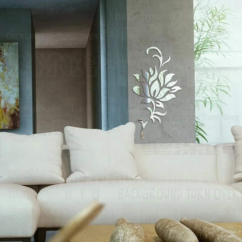 

DIY spring nature single elegant flower best wedding decoration wall stickers home decor for house corner backdrops R186