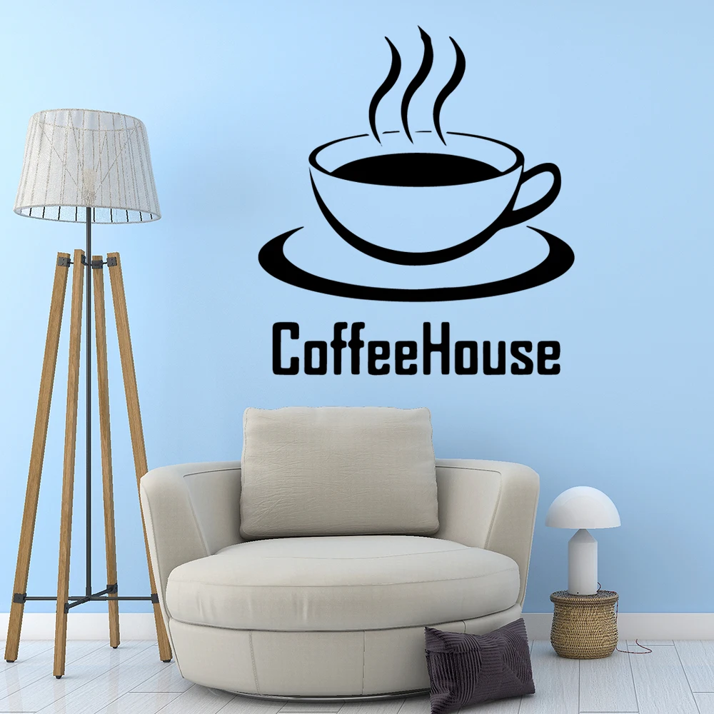 NEW coffee Home Decor Modern Acrylic Decoration vinyl Stickers Background Wall Art Decal