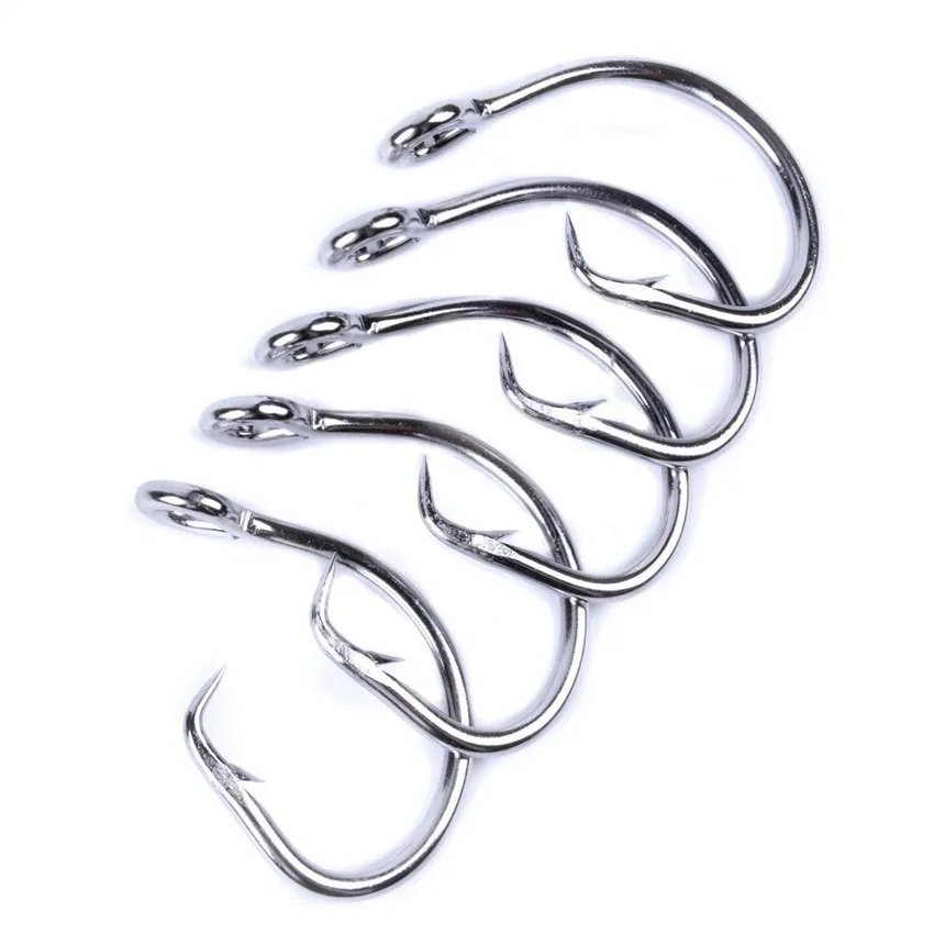 100pcs Size 13/0 16/0 Circle Fishing Hook Stainless Steel JIG Hook