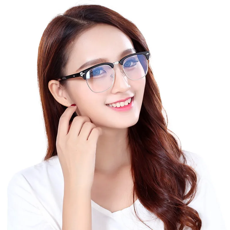 

Classic Women Half Frame Myopia Memory Optical Glasses ,Men Prescription Shortsighted Eyeglasses -1.0 -1.5 -2.0 -2.5 ~-5.0 A168