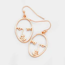 Cosstore Funky стильные абстрактные серьги-подвески из розового золота/серебра для девушек, очаровательные серьги для женщин Bijoux