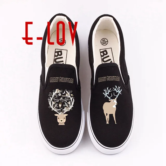 E-LOV-Unique-Santa-Claus-Christmas-Reindeer-Printed-Canvas-Shoes-Unisex-Casual-Loafers-Slip-on-Shoes.jpg_640x640 (2)