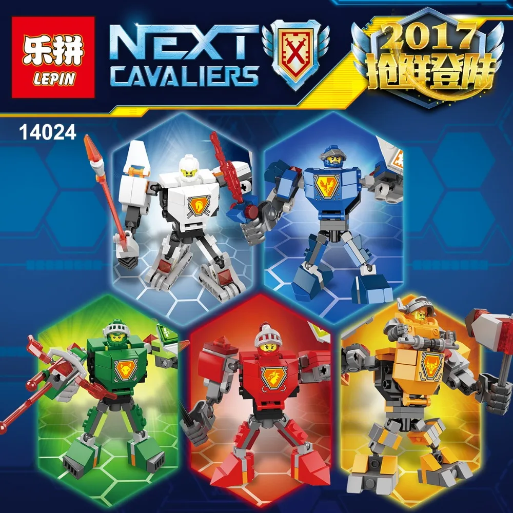 

new 1Pcs lepin 14024 Nexus Knights Nexus figures Powers Pouvoirs Building blocks Action Aaron Lance Clay figures bricks toy for