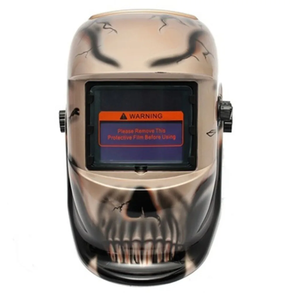 

Auto Darkening Welding Helmet Skull Crack Solar Electric Welding Mask Auto Darkening Electrical Skull Mask Protective Welding