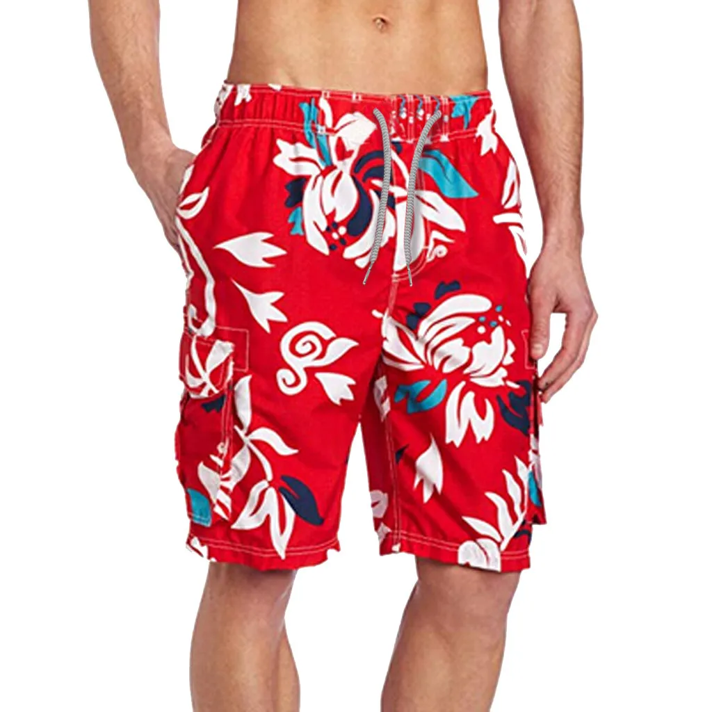 

Fashion Swimsuit Men Splice Printed Beach Work Casual Men Short Trouser Shorts Pants Men's swimming trunks sunga masculina