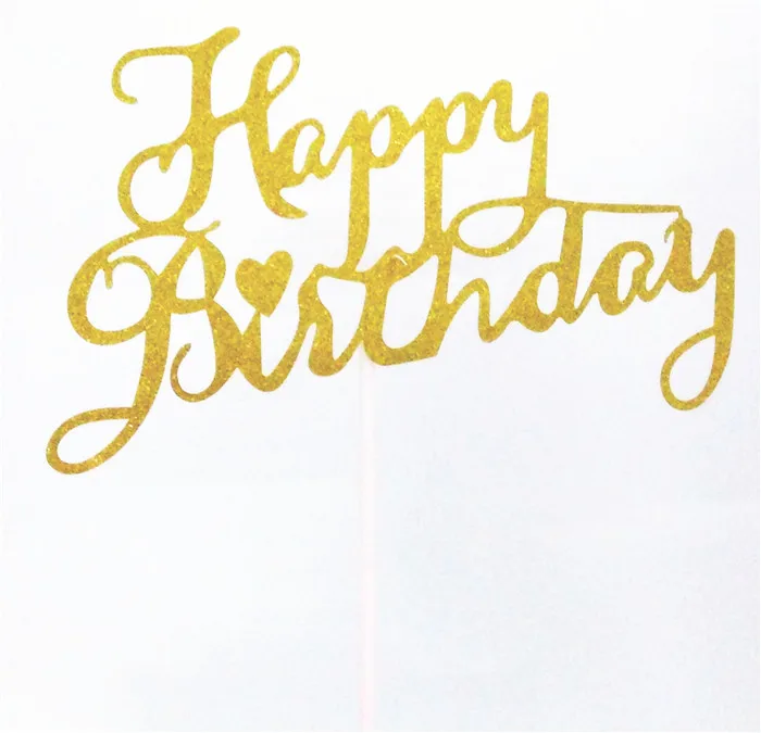 Первый день рождения Топпер торт золотой блеск кекс топперы первый день рождения Торты флаг Свадебная вечеринка украшения дети ребенок душ - Цвет: Gold C001 Cake Flag