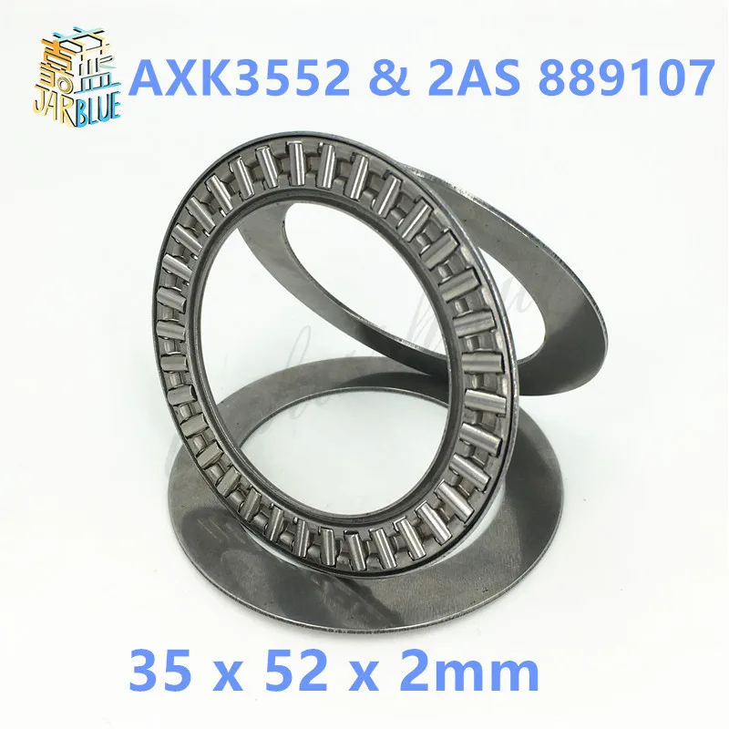 10Pcs AXK3552 & 2AS 889107 Thrust Needle Roller Bearing & Washers 35 x 52 x 2mm Free shipping