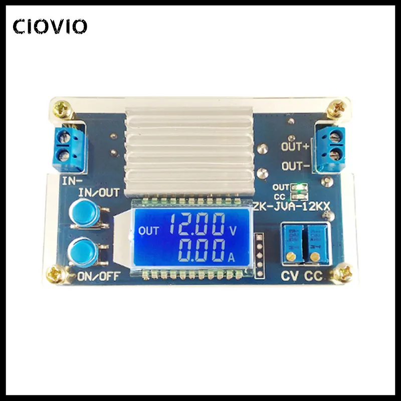 DC 0-32 В 12A Постоянное Напряжение Ток ЖК-дисплей цифровой Напряжение Ток дисплей Регулируемый понижающий модуль питания плата