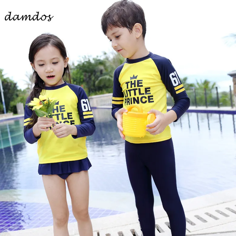 

Bikini 2019 Kids Swimsuit Boys Gilrs Swimwear Children Beach Dress Bathing Suit Wetsuit Bodysuit Long Sleeve Boy Summer Clothes