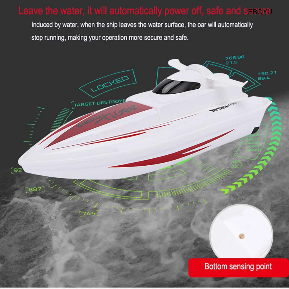 EBOYU 301 High Speed RC Boat Remote Control Race Boat 4 Channels for Pools, Lakes and Outdoor Adventure (Only Works In Water) EBOYU 301 High Speed RC Boat Remote Control Race Boat 4 Channels for Pools, Lakes and Outdoor Adventure (Only Works In Water)