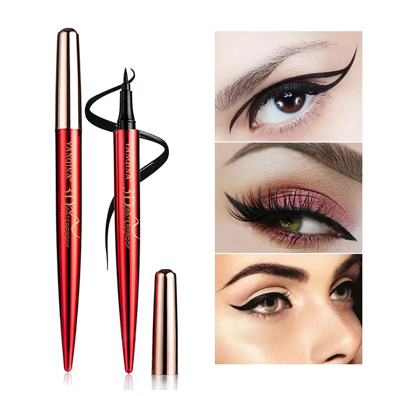 

2019 Brand New Feather Shape Black Liquid Eye Liner Long-lasting Eyeliner Pencil Women Eyes Makeup Cosmetics Summer Essential