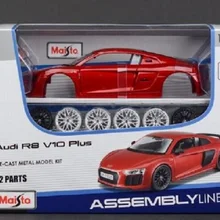 Maisto 1:24 Audi R8 V10 PLUS красный Сборный DIY гоночный автомобиль литья под давлением Модель наборы в коробке